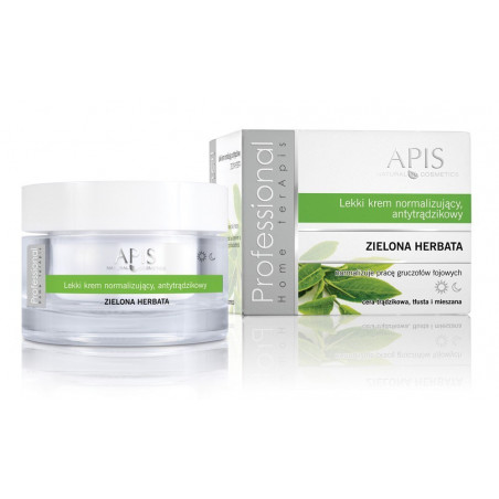 APIS Lekki krem normalizujący, antytrądzikowy - zielona herbata 50 ml  