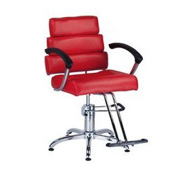  Fotel fryzjerski FIORE czerwony BR-3857