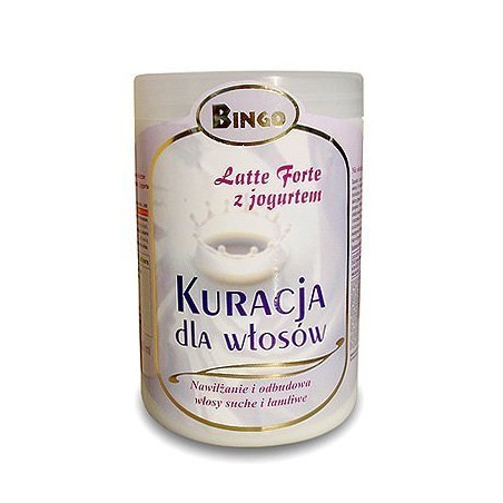 BINGO SPA - Latte Forte - kuracja do włosów z jogurtem i proteinami mlecznymi 1000 ml   