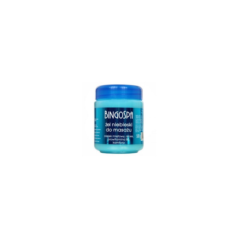 BINGOSPA BINGO GEL niebieski do masażu olejek miętowy, aloes, prowitamina B5, kamfora 500ml  