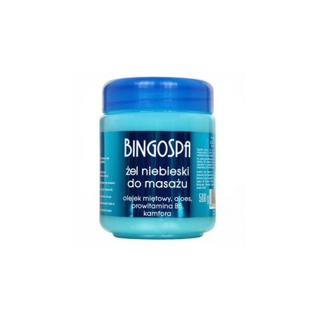 BINGOSPA BINGO GEL niebieski do masażu olejek miętowy, aloes, prowitamina B5, kamfora 500ml  
