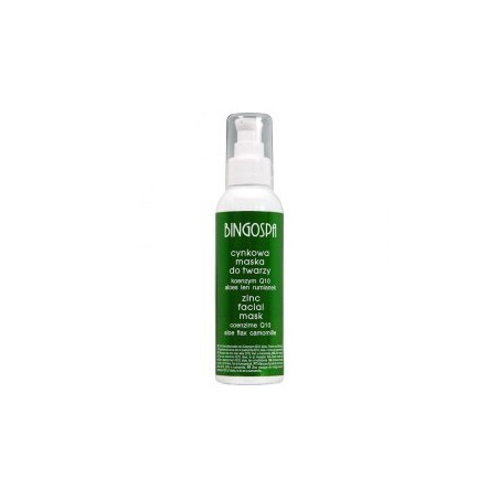 BINGOSPA Cynkowa maska do twarzy koenzym Q10, aloes, len , rumianek 150g  