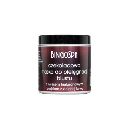 BINGOSPA Czekoladowa maska do pielęgnacji biustu z kwasem hialuronowym i olejkiem z zielonej kawy 250g  