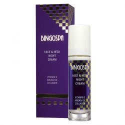 BINGOSPA Krem do twarzy i szyi, na noc, z witaminą C, olejem arganowym i kolagenem 50g  