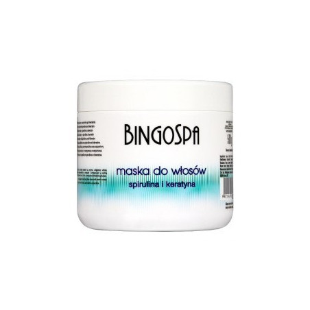 BINGOSPA Maska do włosów - spirulina i keratyna 500g  
