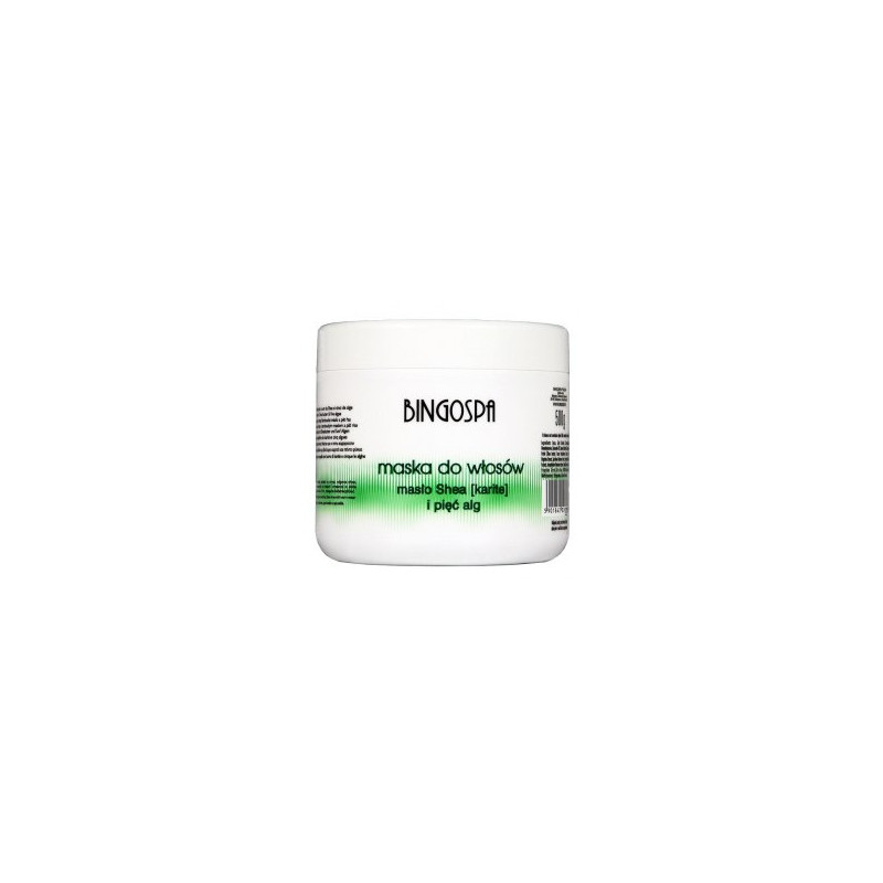 BINGOSPA Maska do włosów -masło Shea (karite) i pięć alg 500g  