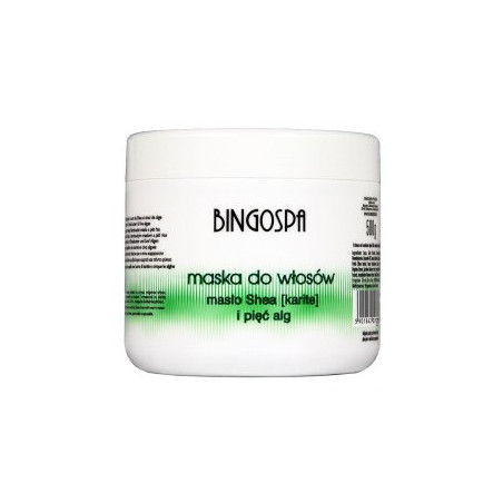 BINGOSPA Maska do włosów -masło Shea (karite) i pięć alg 500g  