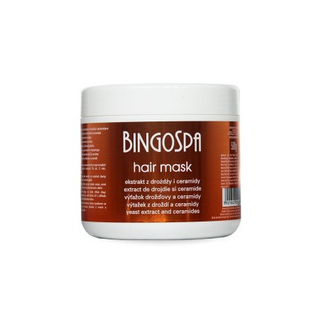 BINGOSPA Maska do włosów z ekstraktem z drożdży i ceramidami 500g 
