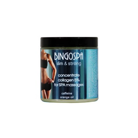 BINGOSPA SLIM&STRONG Koncentrat kolagen 5% do masażu SPA z kofeiną i olejkiem pomarańczowym   250g