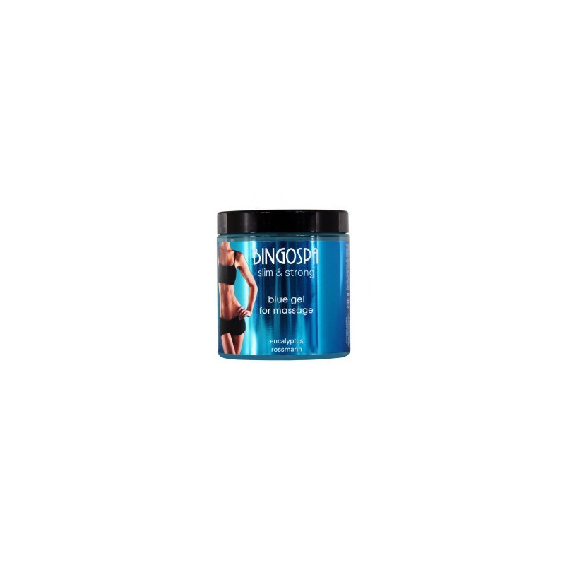 BINGOSPA SLIM&STRONG Żel niebieski do masażu z olejkiem eukaliptusowym i rozmarynem 250g                                     