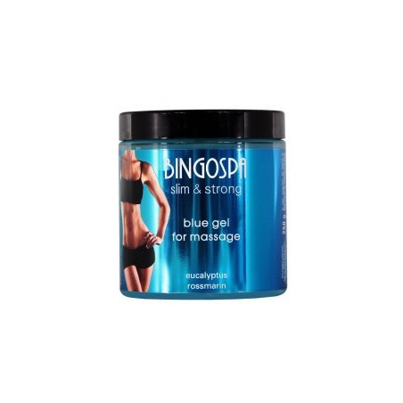 BINGOSPA SLIM&STRONG Żel niebieski do masażu z olejkiem eukaliptusowym i rozmarynem 250g                                     