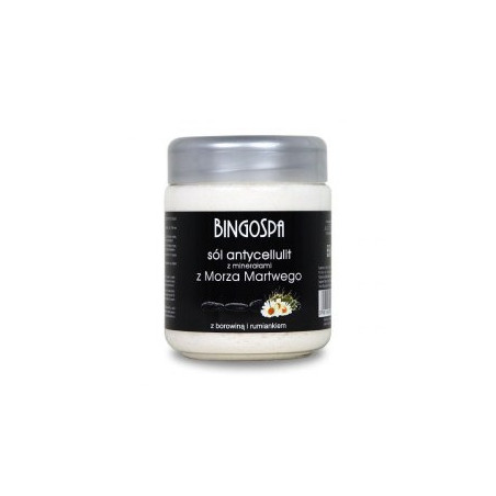 BINGOSPA Sól do ciała antycellulit z minerałami z M.Martwego - Borowina i Rumianek  550g