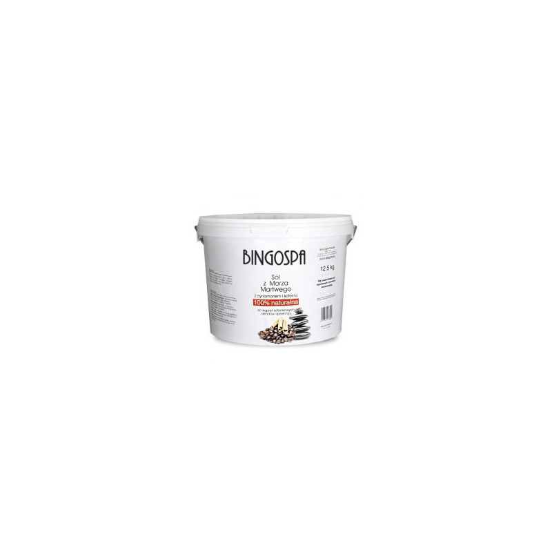 BINGOSPA Sól z Morza Martwego z cynamonem i kofeiną   12,5kg