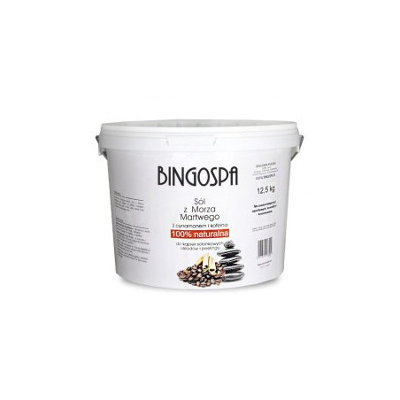 BINGOSPA Sól z Morza Martwego z cynamonem i kofeiną   12,5kg