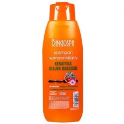 BINGOSPA Szampon wzmacniający - keratyna, olejek babassu do włosów bardzo zniszczonych 500ml  