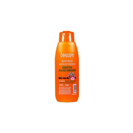 BINGOSPA Szampon wzmacniający - keratyna, olejek babassu do włosów bardzo zniszczonych 500ml  