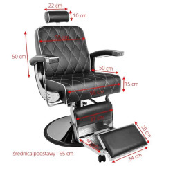 GABBIANO FOTEL BARBERSKI IMPERIAL BRĄZOWY