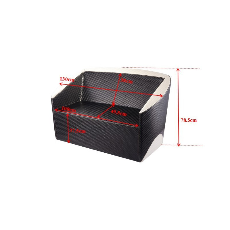 GABBIANO SOFA DO POCZEKALNI PARYŻ CZARNO - BEŻOWA 