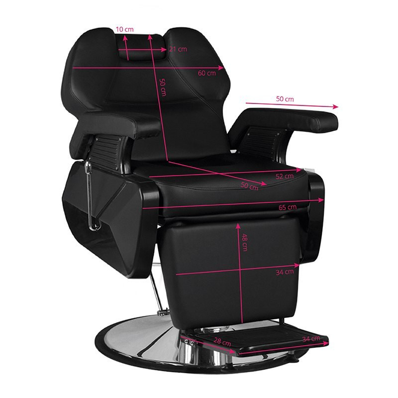 HAIR SYSTEM FOTEL BARBERSKI  YORK CZARNY 