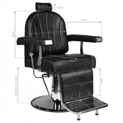 HAIR SYSTEM FOTEL BARBERSKI SM138 CZARNY