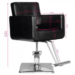 HAIR SYSTEM FOTEL FRYZJERSKI HS91 CZARNY