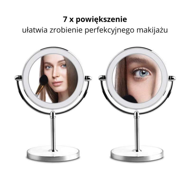 LUSTERKO OKRĄGŁE DO MAKIJAŻU MC60 Z AKUMULATOREM   