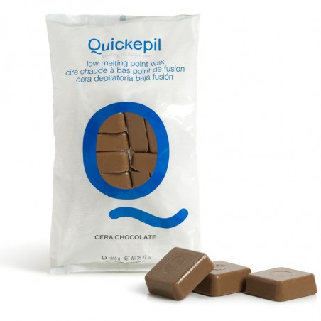 QUICKEPIL WOSK TWARDY BEZPASKOWY DO DEPILACJI 1 KG CZEKOLADA