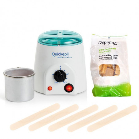 QUICKEPIL ZESTAW DO DEPILACJI WOSKIEM TWARDYM BEZPASKOWYM 250 G 1.5