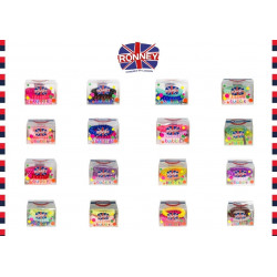 RONNEY funny ring bubble M 5,5 cm - Profesjonalne gumki do włosów 3 sztuki 5,5 cm - MIX kolorów, MIX biżuterii