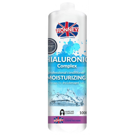RONNEY Professional Conditioner Hialuronic Complex Moinsturizing - Odżywka nawilżająca do włosów suchych i zniszczonych 100