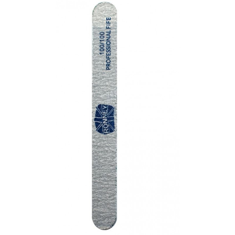 RONNEY Professional PREMIUM Nailfile -PILNIK 100/100 SZARY - ZEBRA PROSTY      
