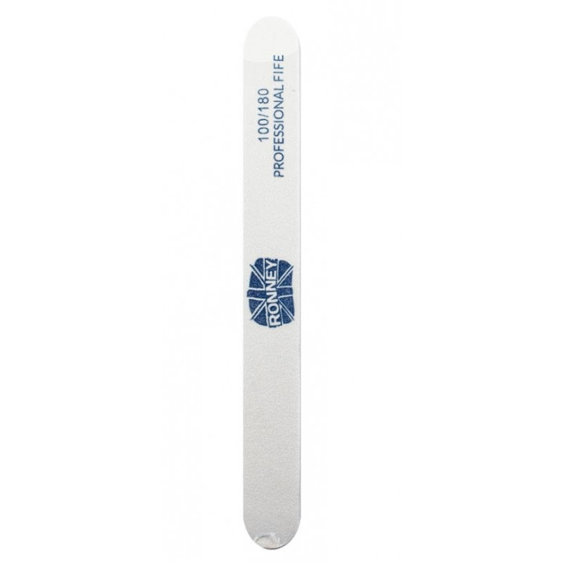 RONNEY Professional PREMIUM Nailfile -PILNIK 100/180 BIAŁY PROSTY   