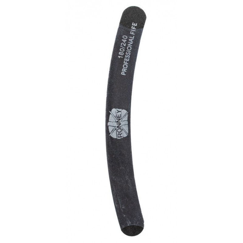 RONNEY Professional PREMIUM Nailfile -PILNIK 180/240 CZARNY BANAN   