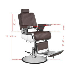Activ GABBIANO FOTEL BARBERSKI ROYAL II BRĄZOWY 
