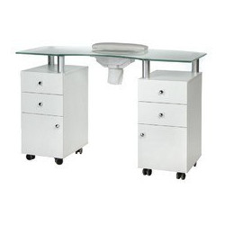 Stolik do manicure z pochłaniaczem BD-3453+P BIAŁY 