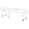 STÓŁ SKŁADANY DO MASAŻU ALUMINIOWY KOMFORT 2 SEGMENTOWE CREAM