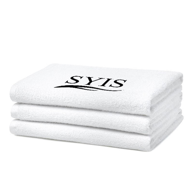 SYIS Ręcznik frotte z logo 50x90 - biały  