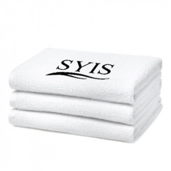 SYIS Ręcznik frotte z logo 70x140 - biały