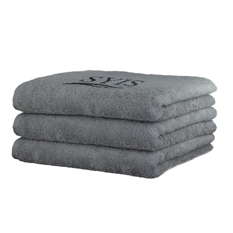 SYIS Ręcznik frotte z logo 70x140 - szary 