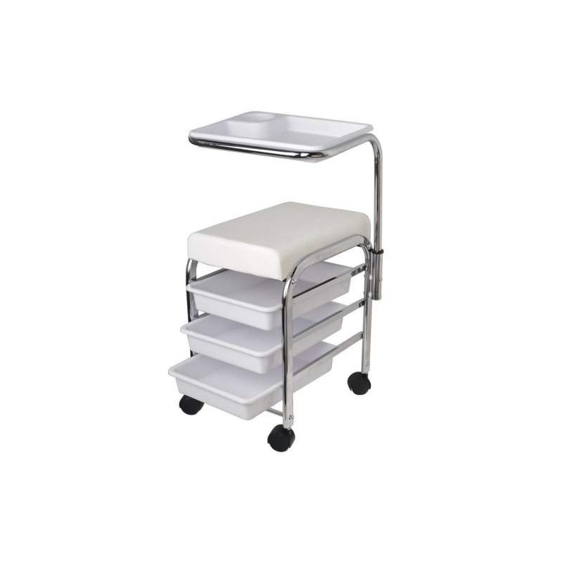 TABORET - POMOCNIK DO PEDICURE AM-101 BIAŁY