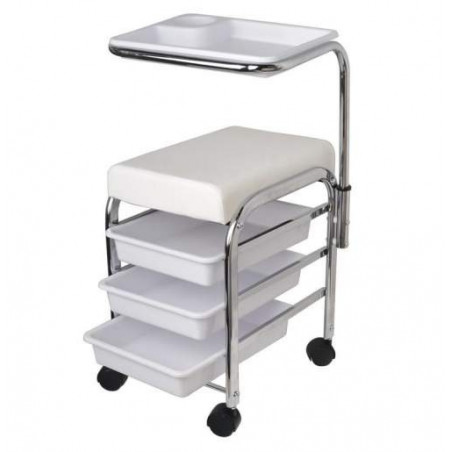 TABORET - POMOCNIK DO PEDICURE AM-101 BIAŁY