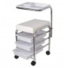 TABORET - POMOCNIK DO PEDICURE AM-101 BIAŁY