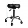 TABORET KOSMETYCZNY / FRYZJERSKI AM-302 PILLOW CZARNY