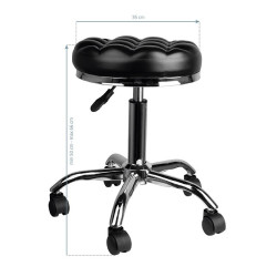 TABORET KOSMETYCZNY / FRYZJERSKI AM-302 PILLOW CZARNY
