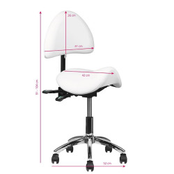 TABORET KOSMETYCZNY 249A BIAŁY