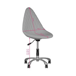 TABORET KOSMETYCZNY 265 SZARY