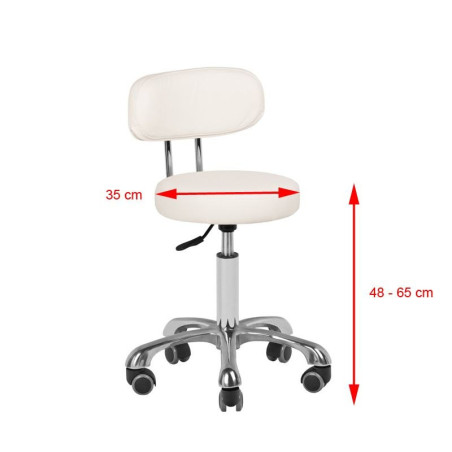 TABORET KOSMETYCZNY A-700 BIAŁY 