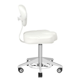 TABORET KOSMETYCZNY AZZURRO 156F BUMP-UP BIAŁY