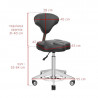 TABORET KOSMETYCZNY AZZURRO 156F BUMP-UP CZARNY