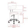 TABORET KOSMETYCZNY DO PEDICURE A-007 BIAŁY